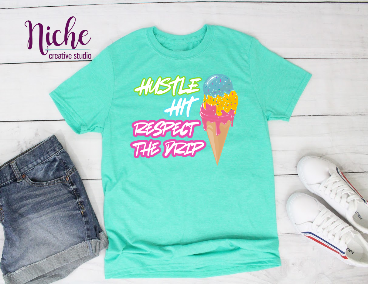 -BAS6021 Ice Cream Drip Decal