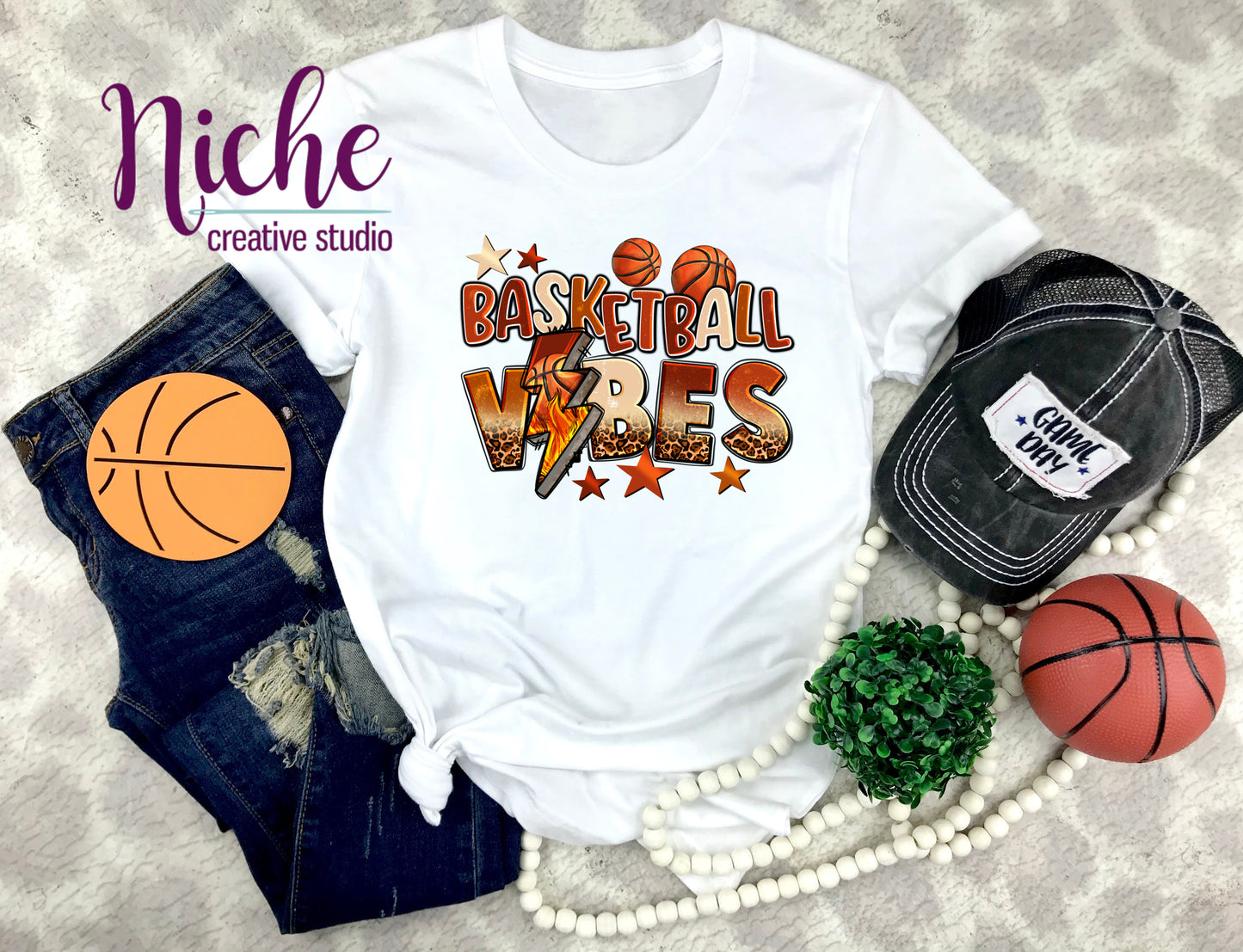 -BAS670 Basketball Vibes Decal