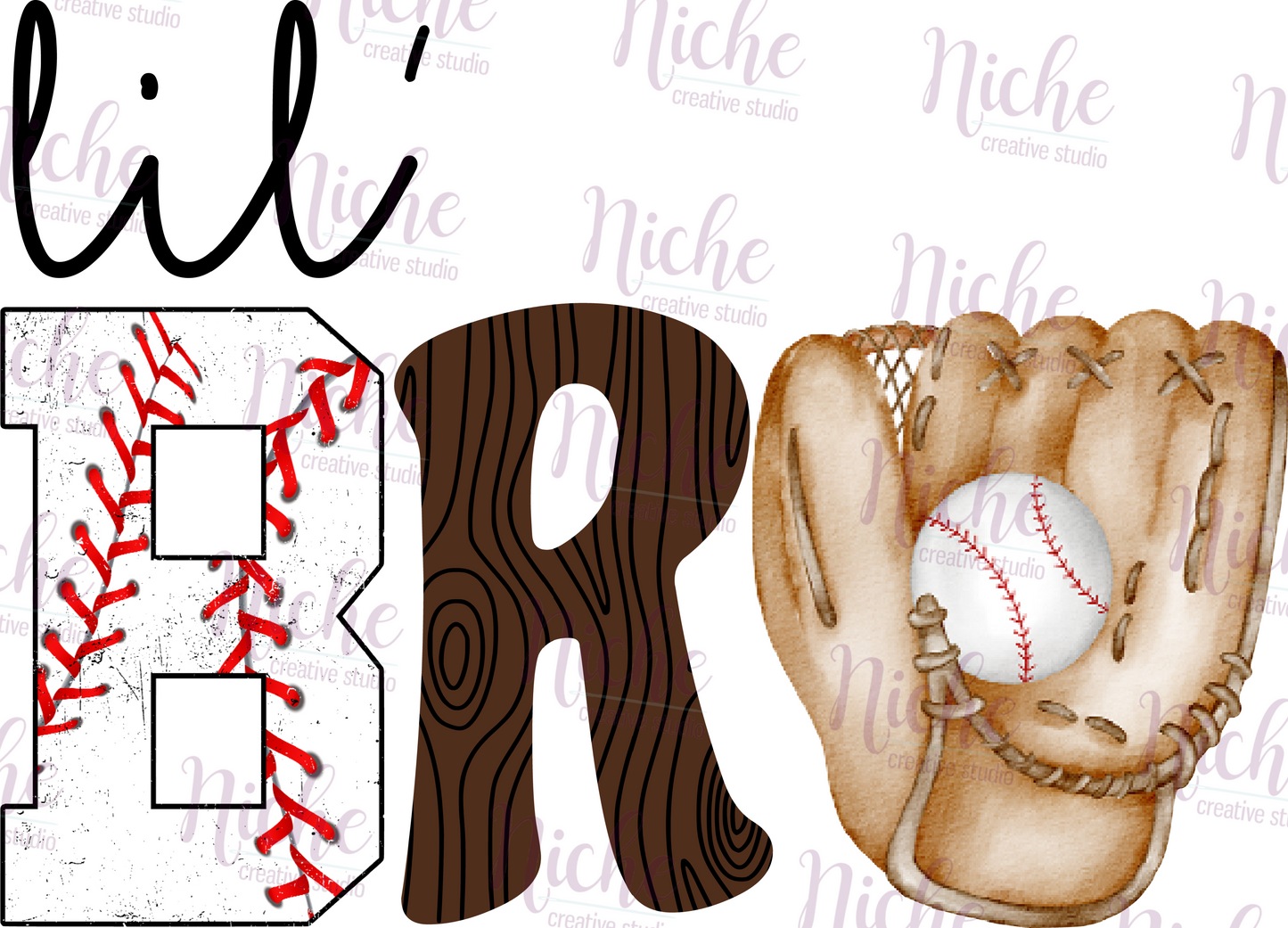 -BAS8103 Lil Bro Baseball Decal