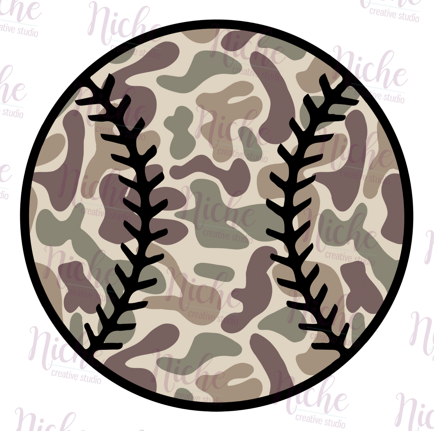 -BAS8139 Camo Baseball Decal