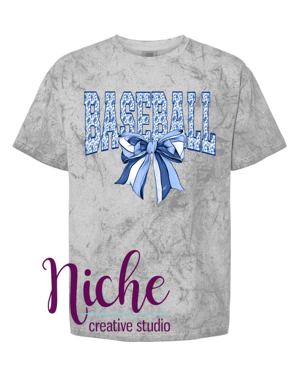 -BAS8245 Baseball Blue Coquette Decal