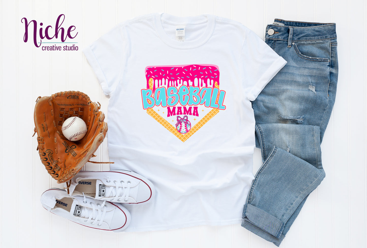 -BAS8270 Baseball Mama Drip Decal
