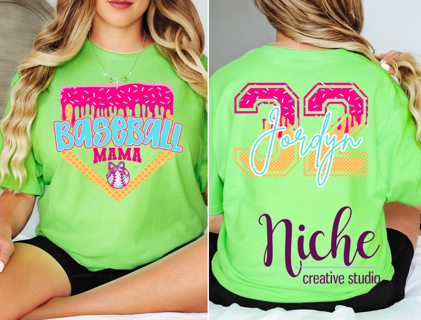 -BAS8270 Baseball Mama Drip Decal