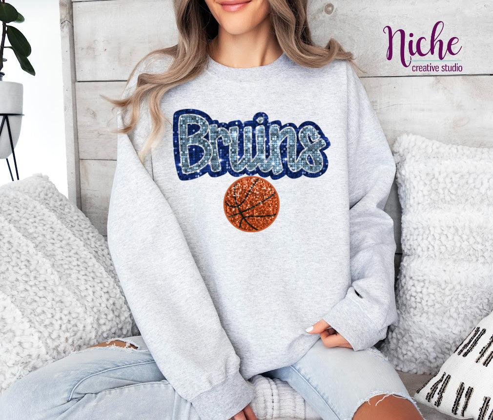 -BEL3130 Bruin Basketball Sequins Decal