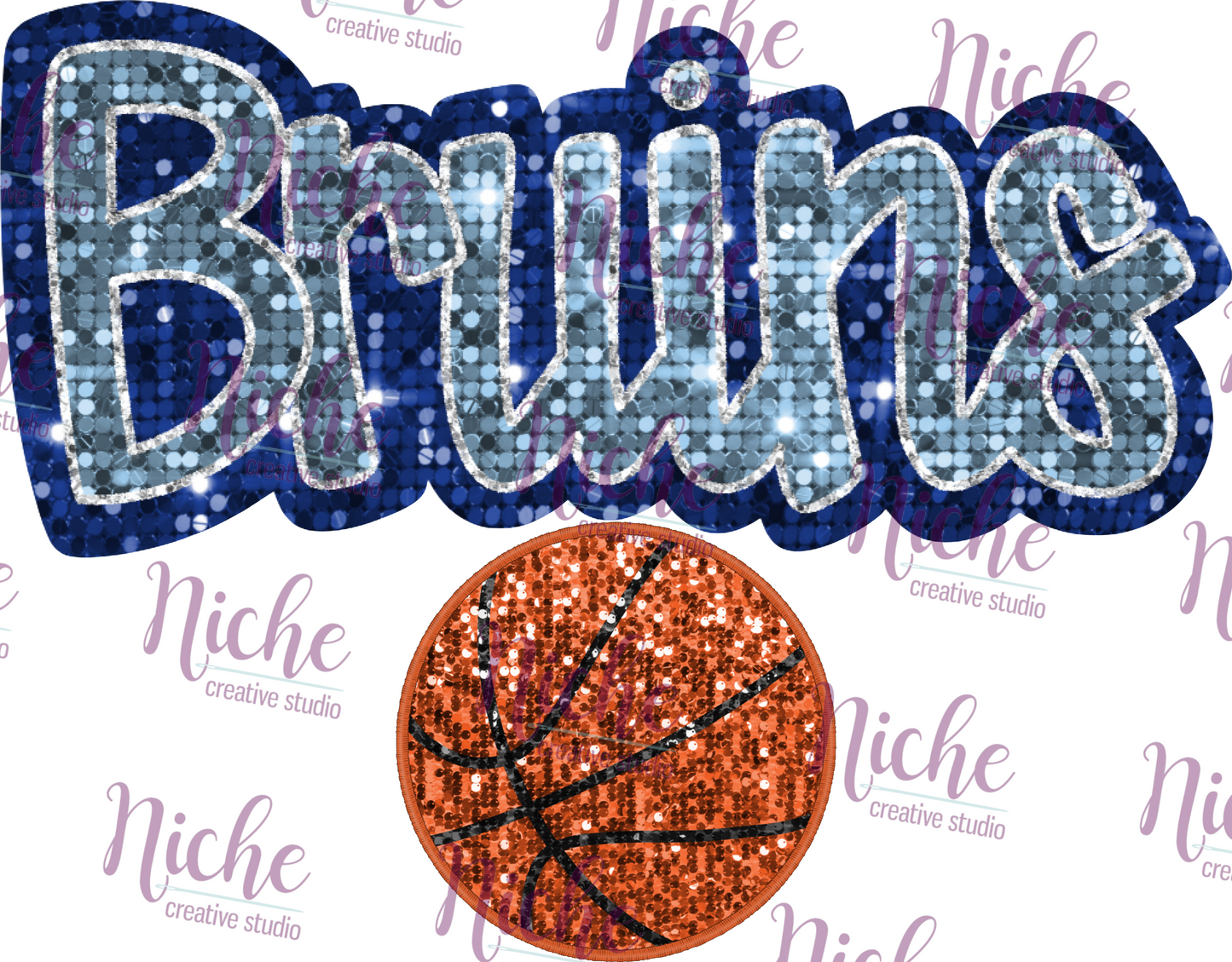 -BEL3130 Bruin Basketball Sequins Decal