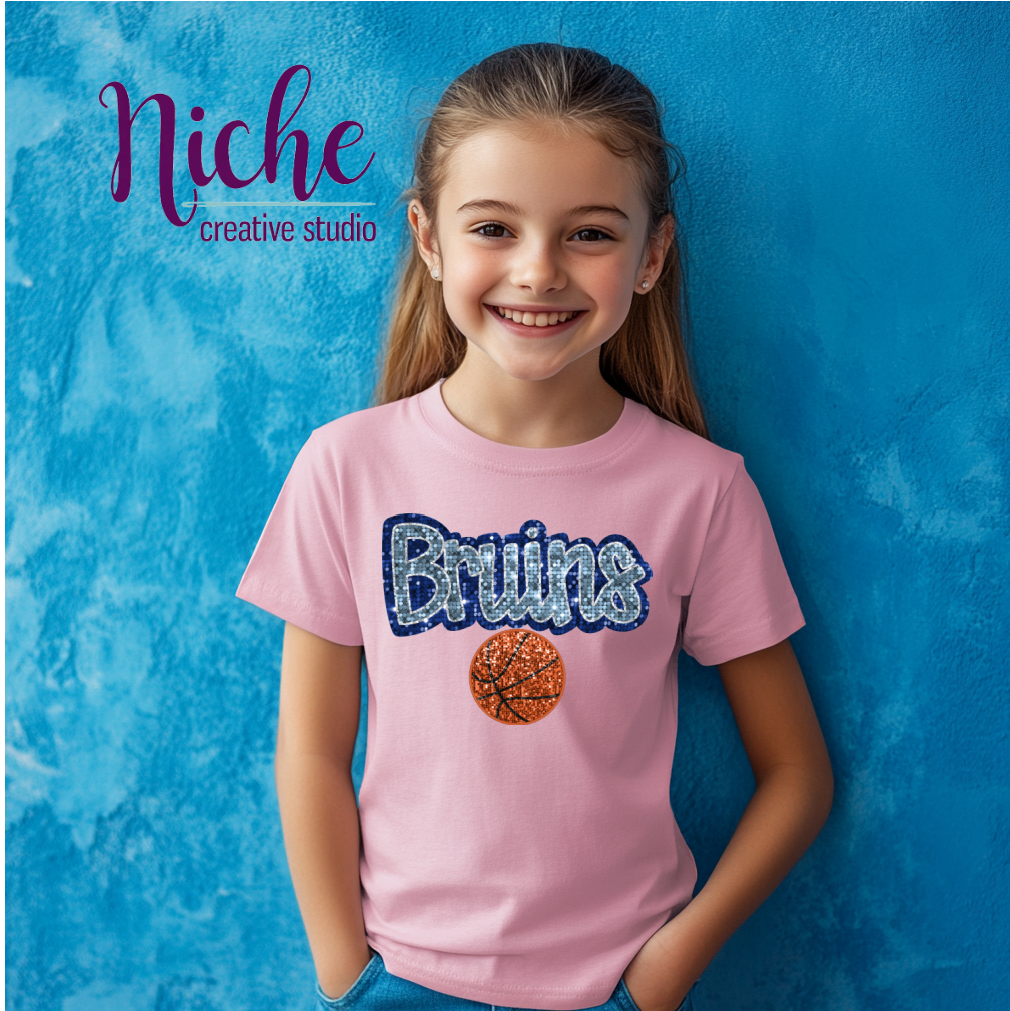 -BEL3130 Bruin Basketball Sequins Decal