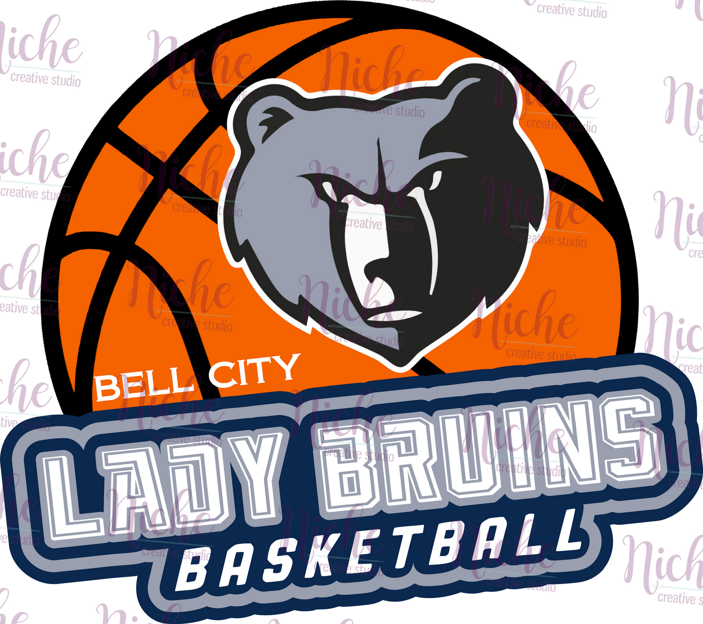 -BEL3148 Lady Bruins Basketball Decal