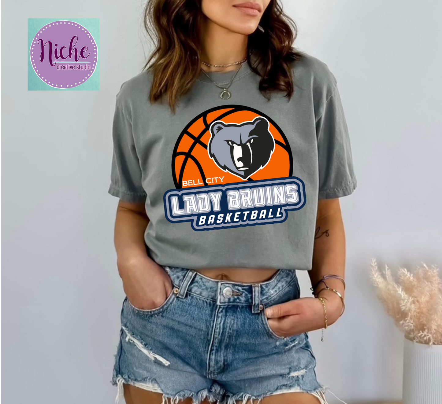 -BEL3148 Lady Bruins Basketball Decal