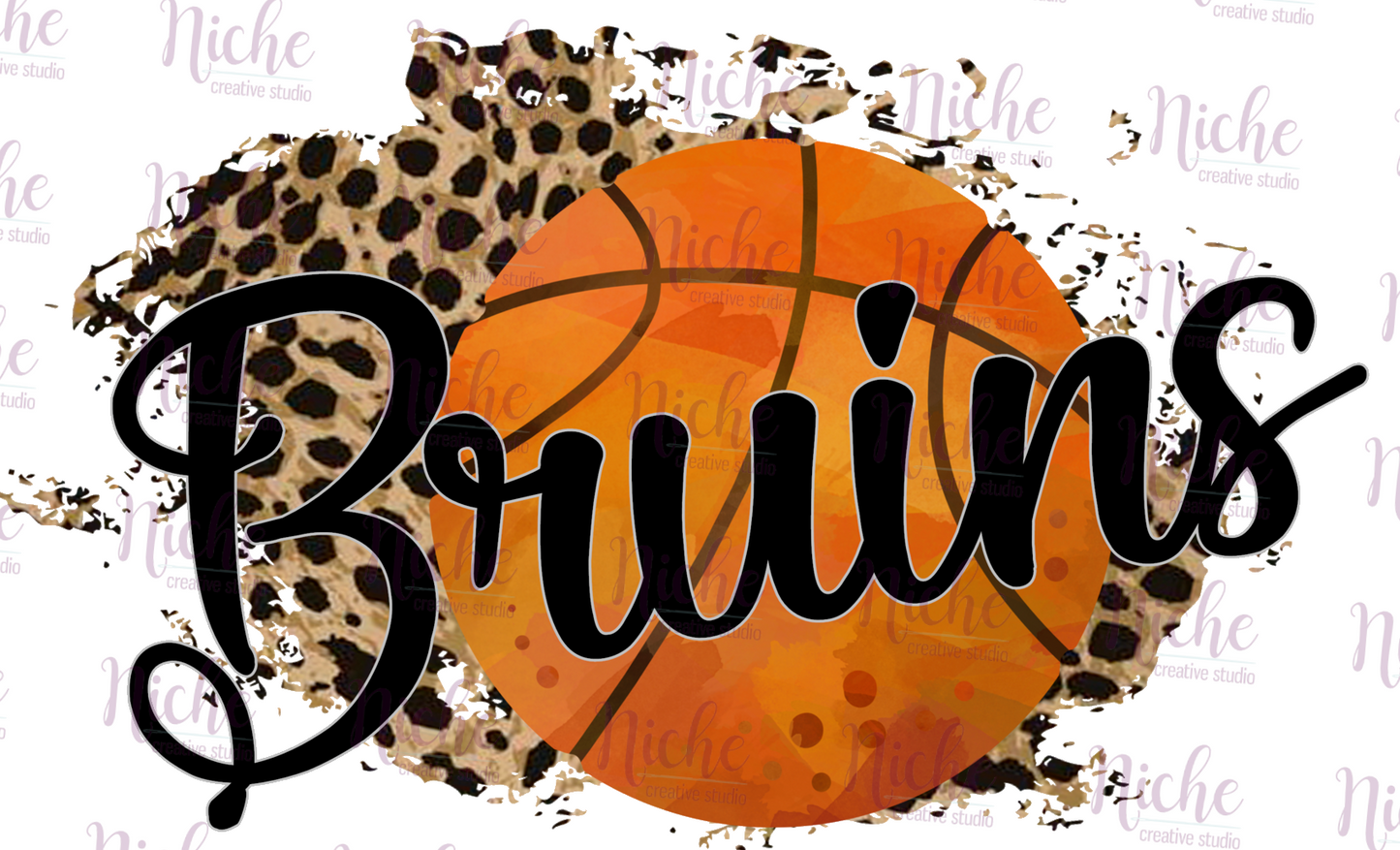 -BEL8076 Bruins Basketball Leopard Decal