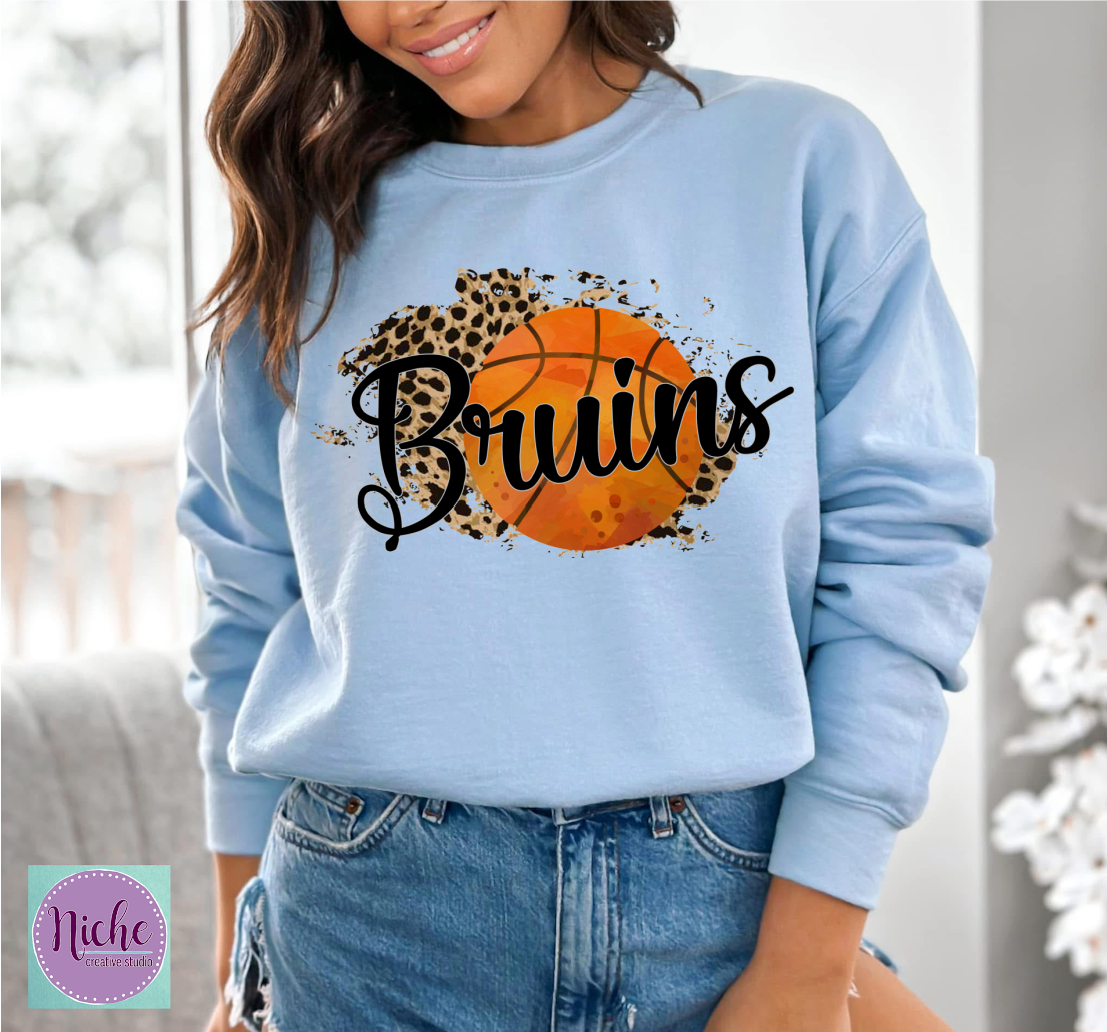 -BEL8076 Bruins Basketball Leopard Decal