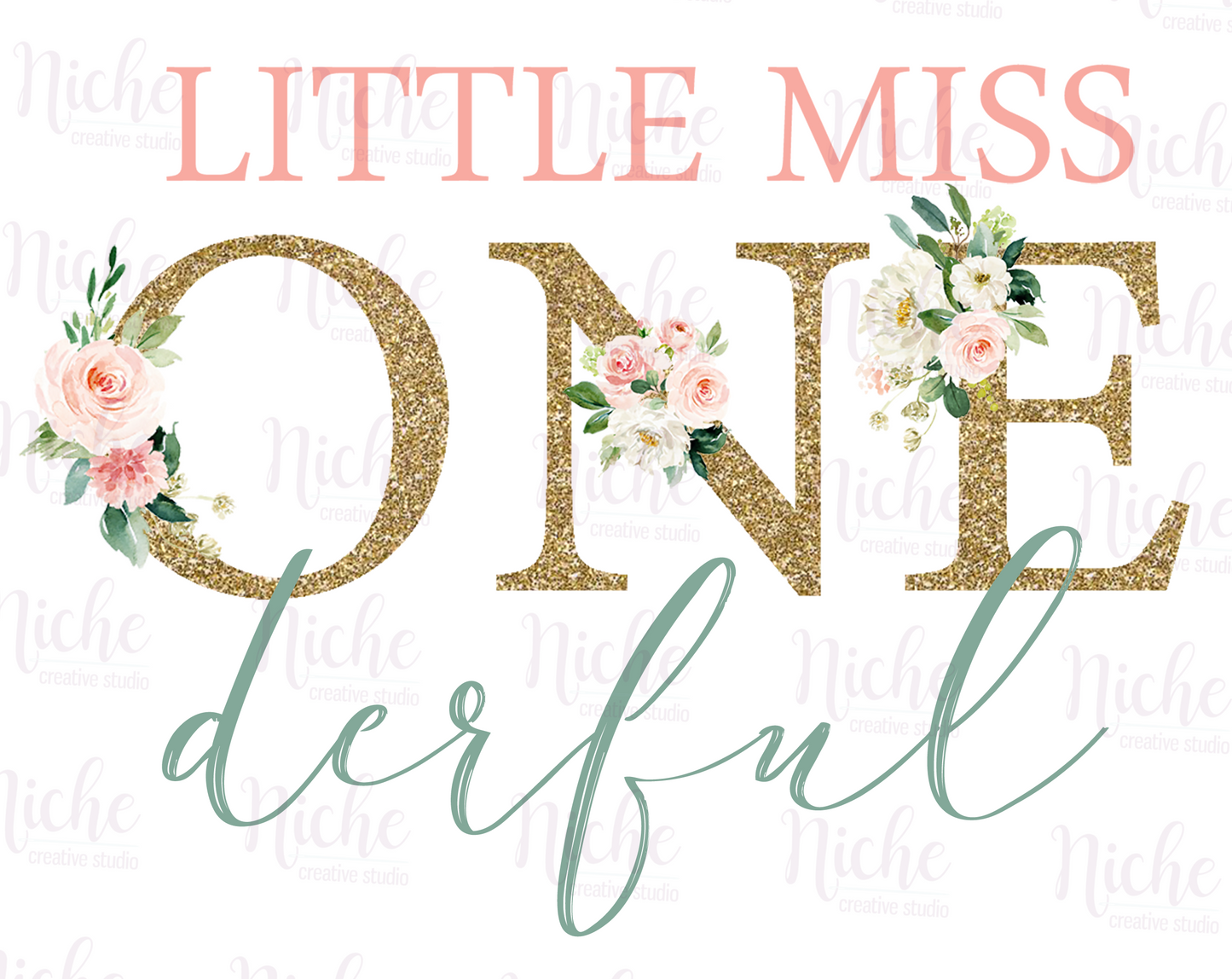 -BIR1618 Little Miss ONEderful Decal