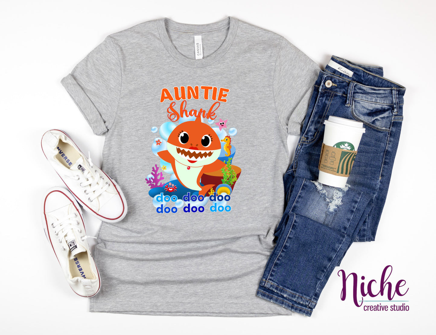 -BIR1691 Shark Family Decal