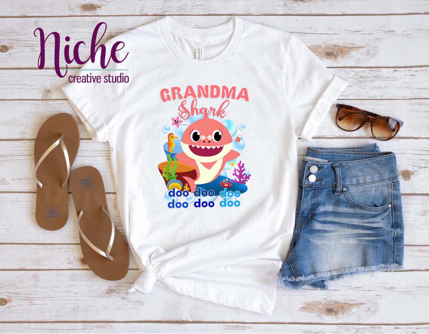 -BIR1691 Shark Family Decal