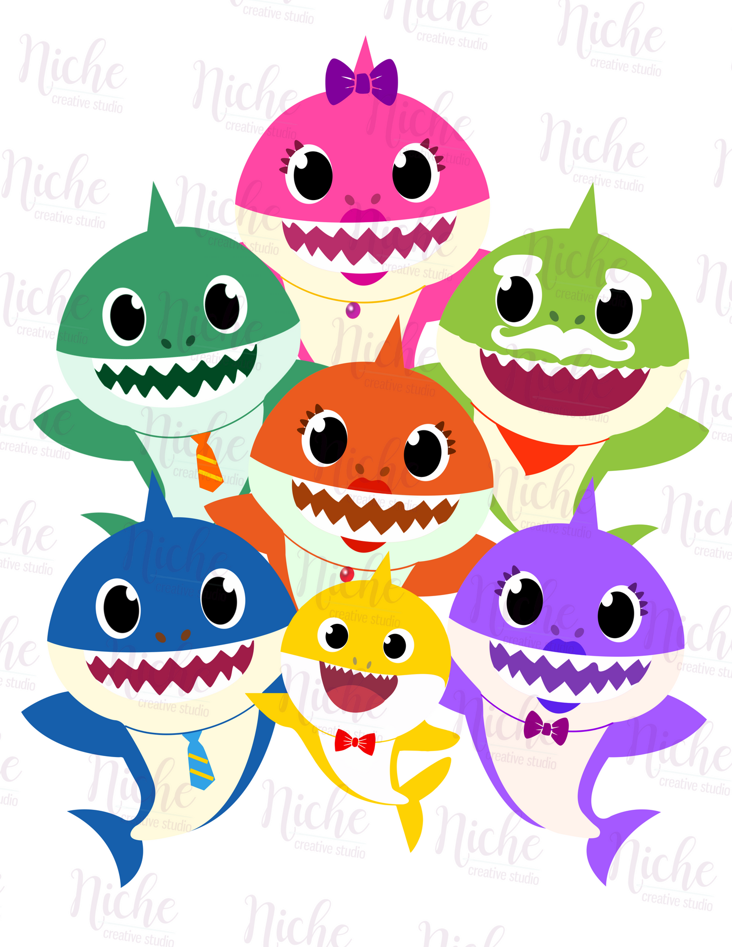 -KID1693 All Sharks Decal