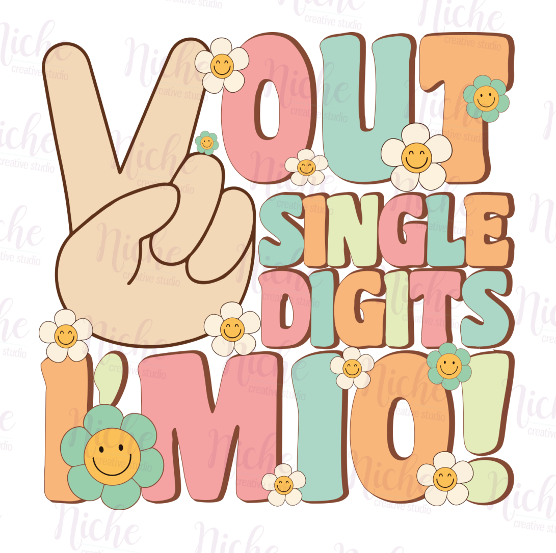 -BIR1858 Peace Out Single Digits Decal