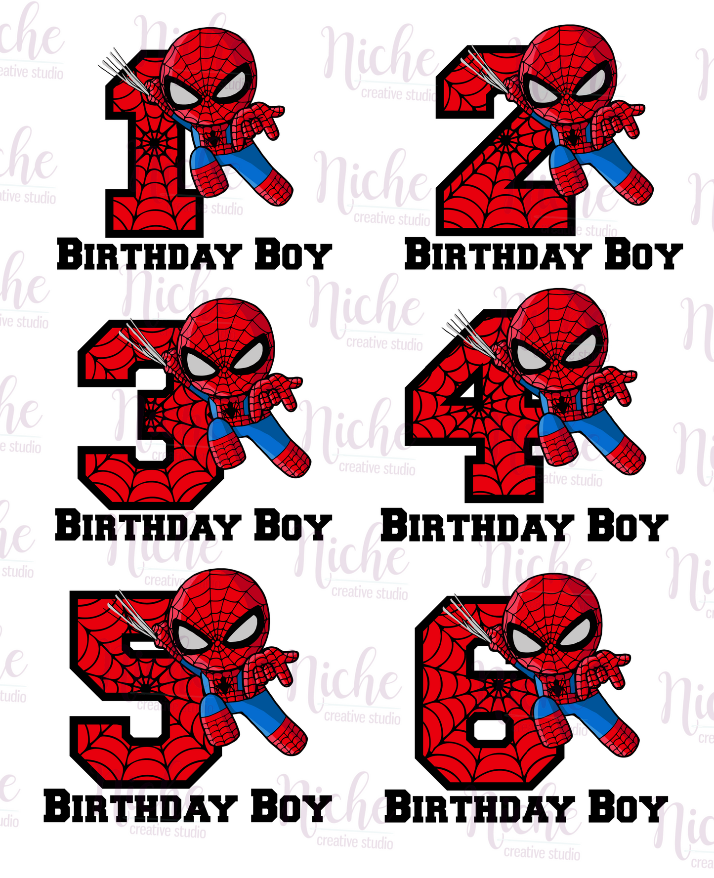 -BIR1859 Spiderman Birthday Decal