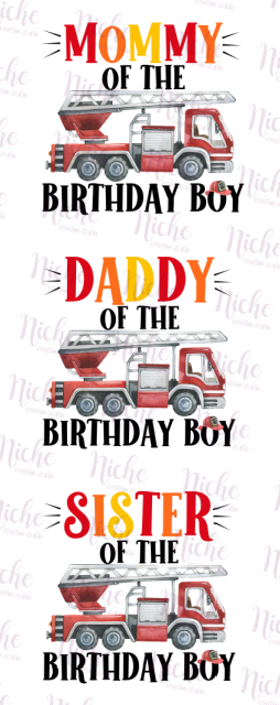 -BIR2947 Firetruck Birthday Boy Decal