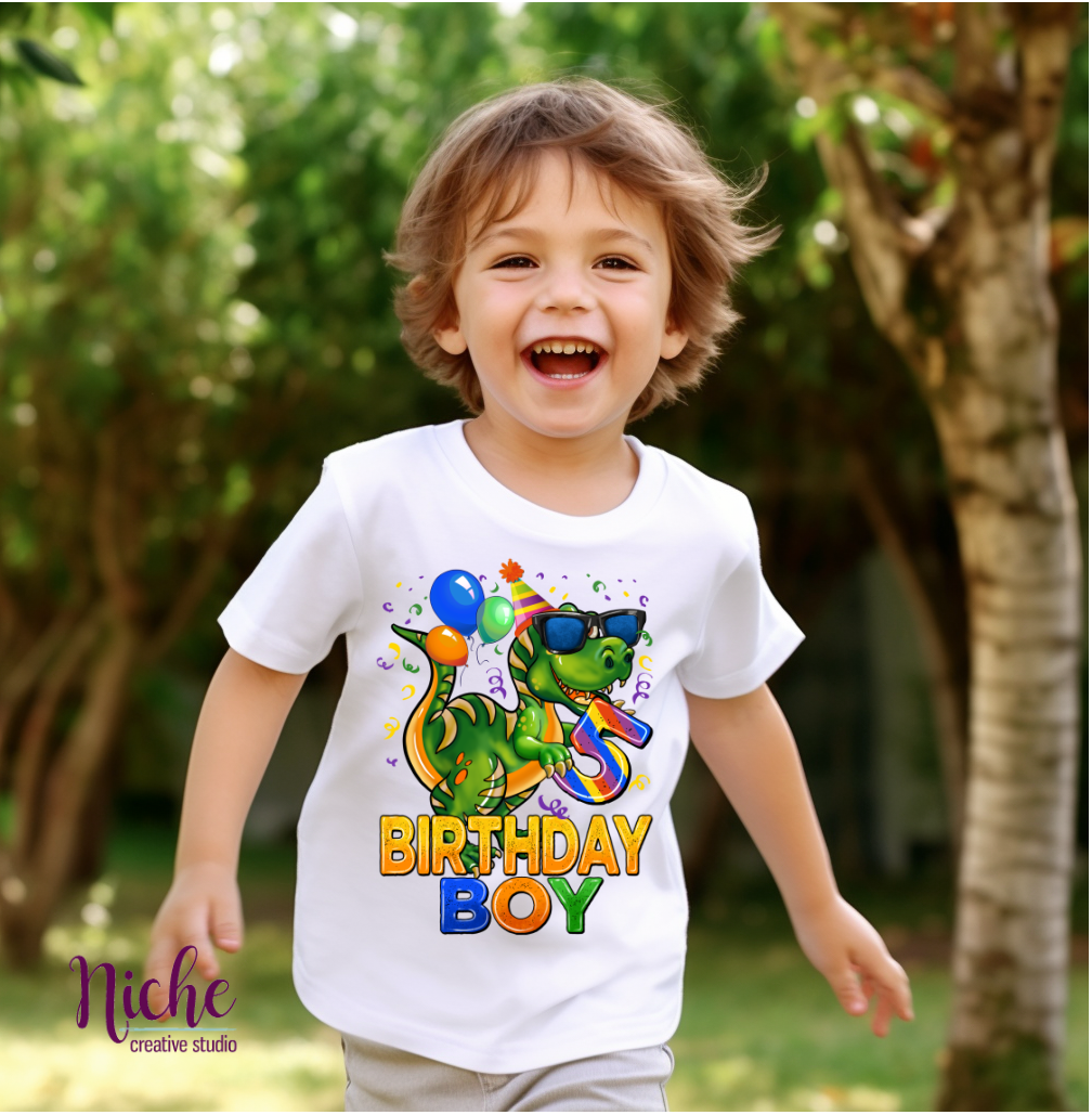 -BIR5033 Dino 5th Birthday Decal