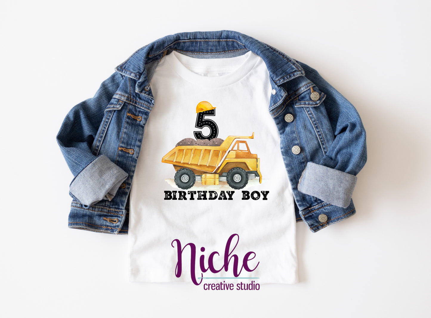 -BIR825 Construction Birthday Boy Decal