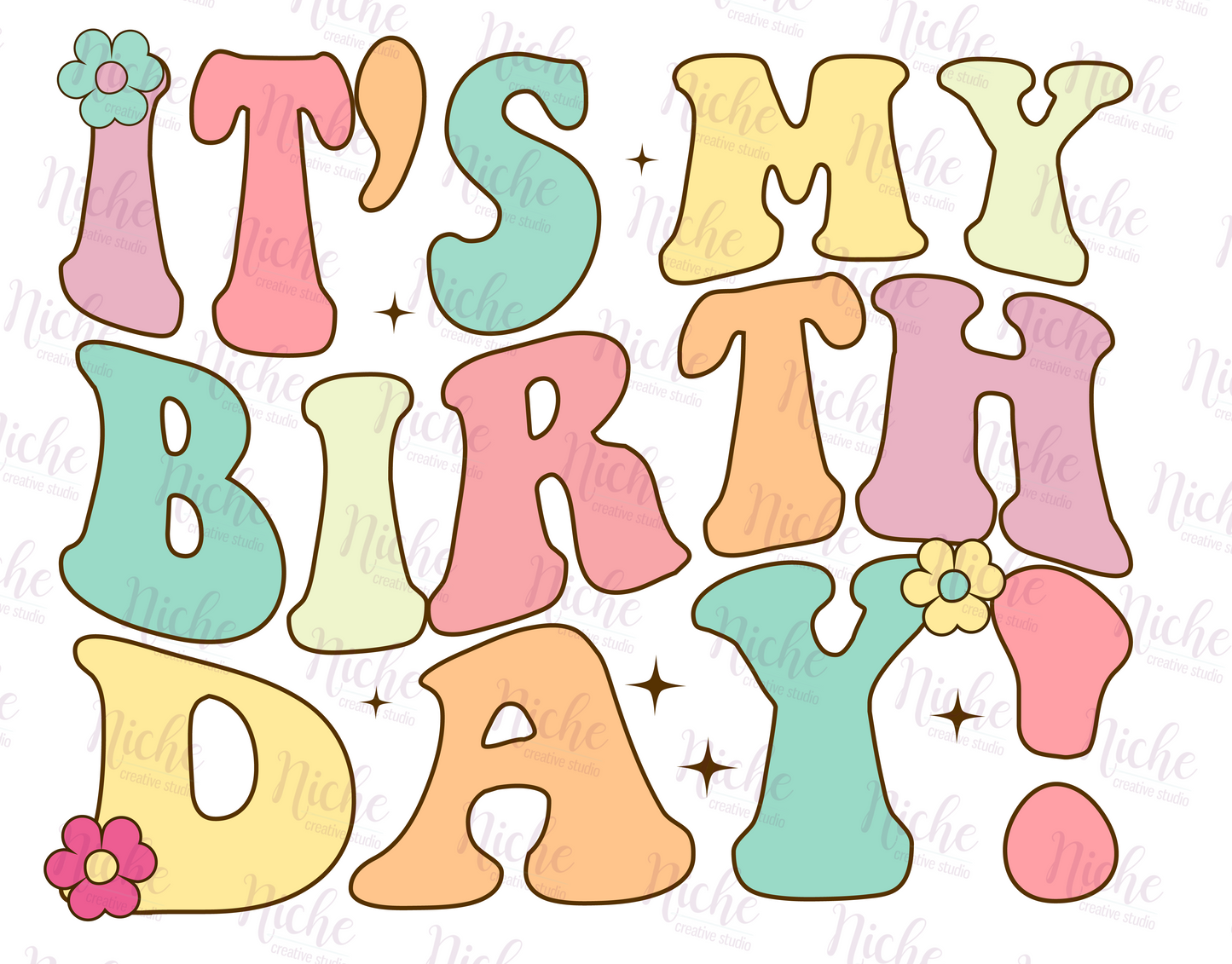 -BIR837 Its My Birthday Decal