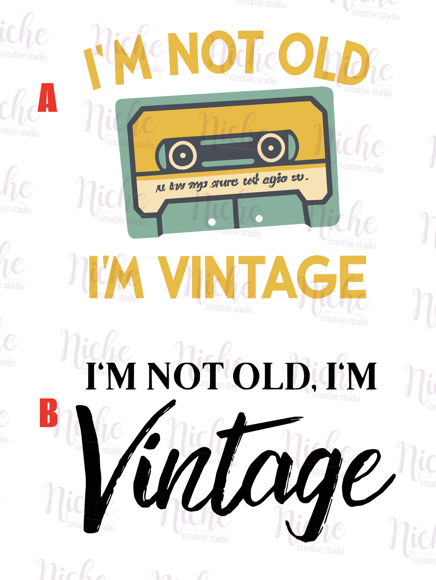 -BIR875 I'm Not Old I'm Vintage Decal