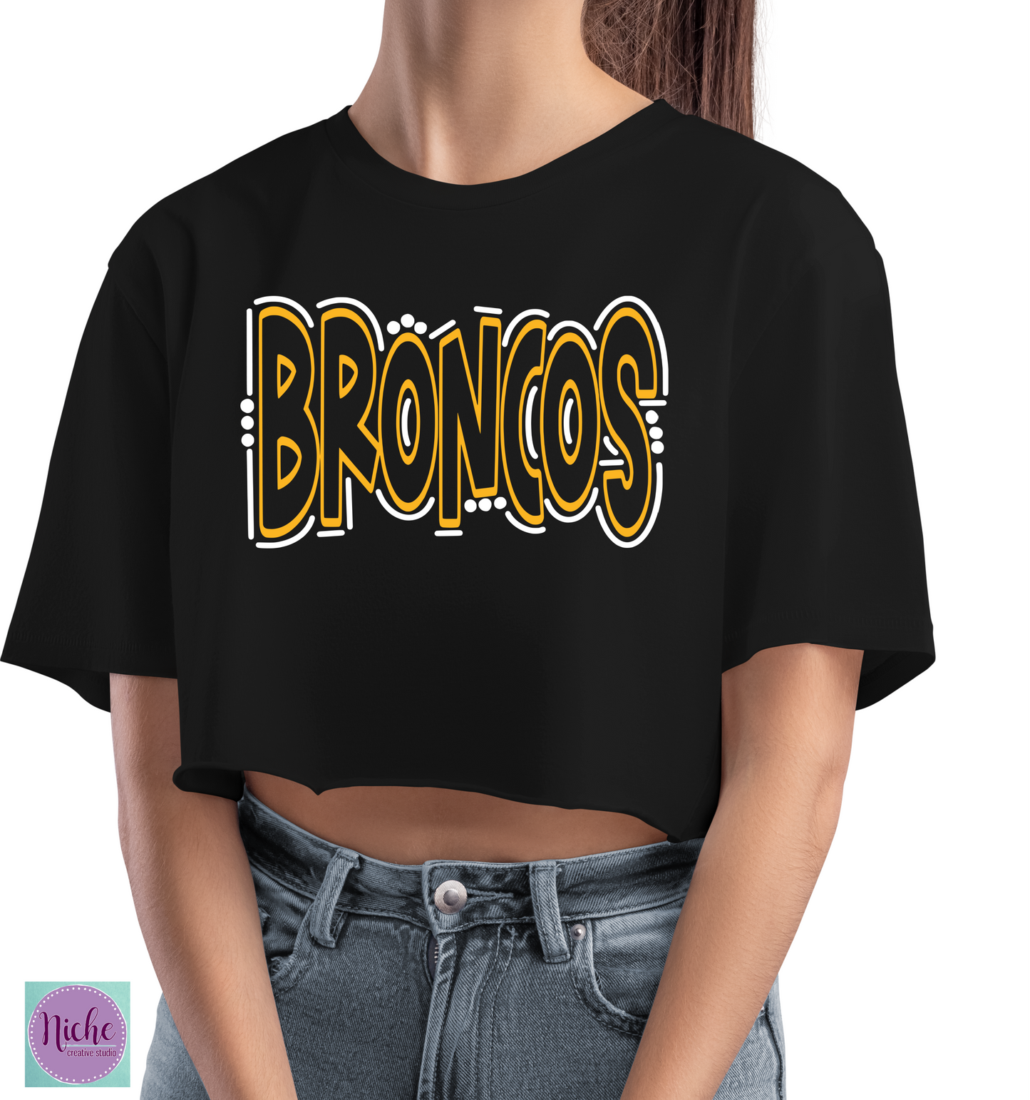 -BRO3045 Broncos Doodle Decal
