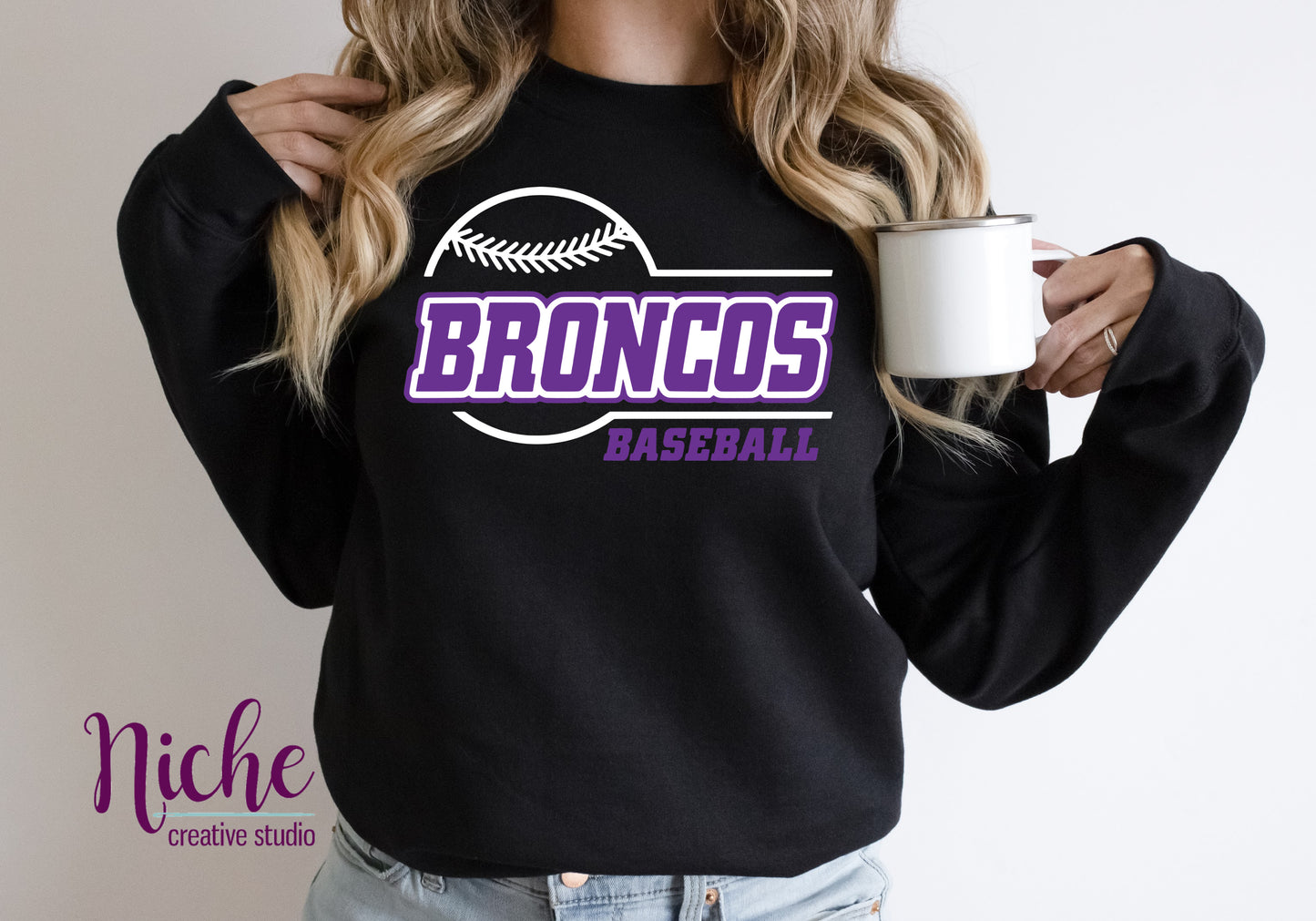 -BRO3098 Broncos Baseball Decal