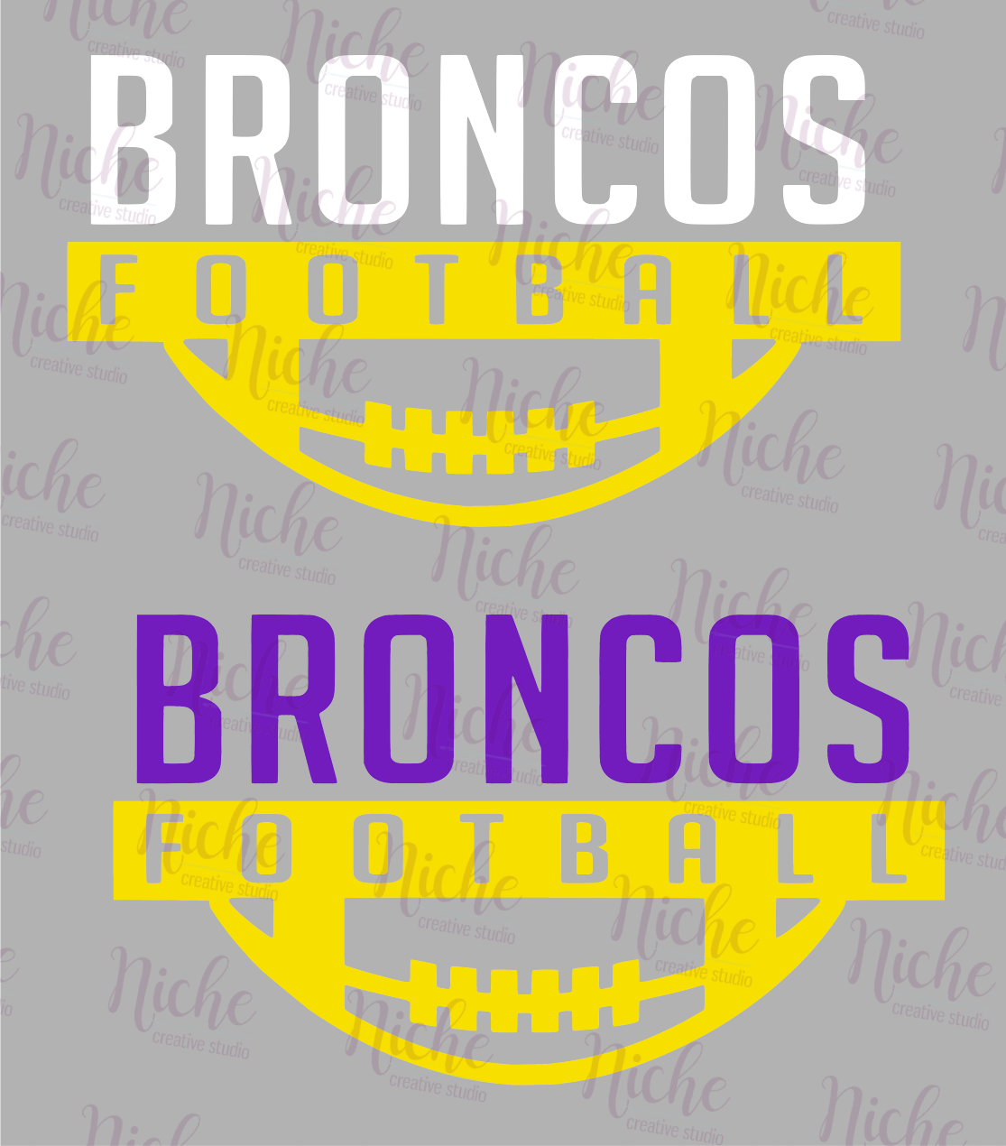 -BRO3118 Broncos Football Decal