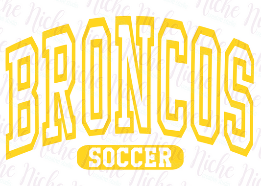 -BRO3401 Broncos Soccer Decal