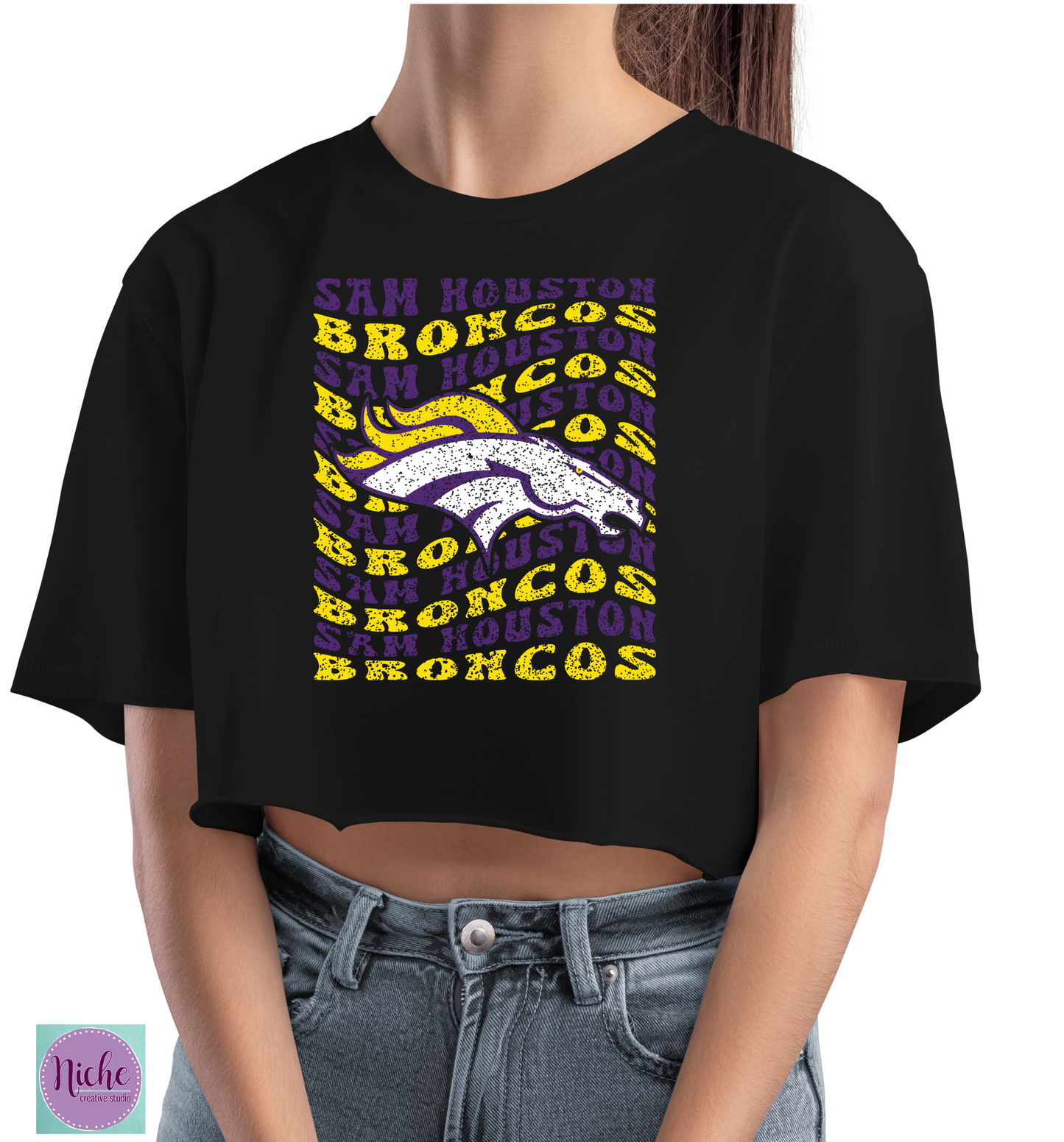 -BRO490 Broncos Distress Decal