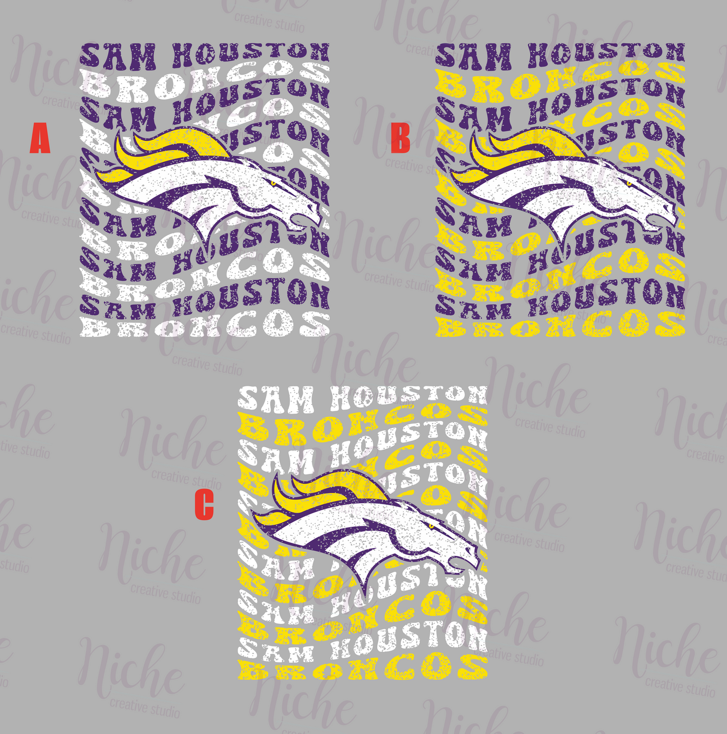 -BRO490 Broncos Distress Decal