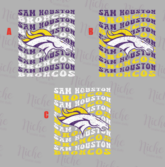 -BRO490 Broncos Distress Decal