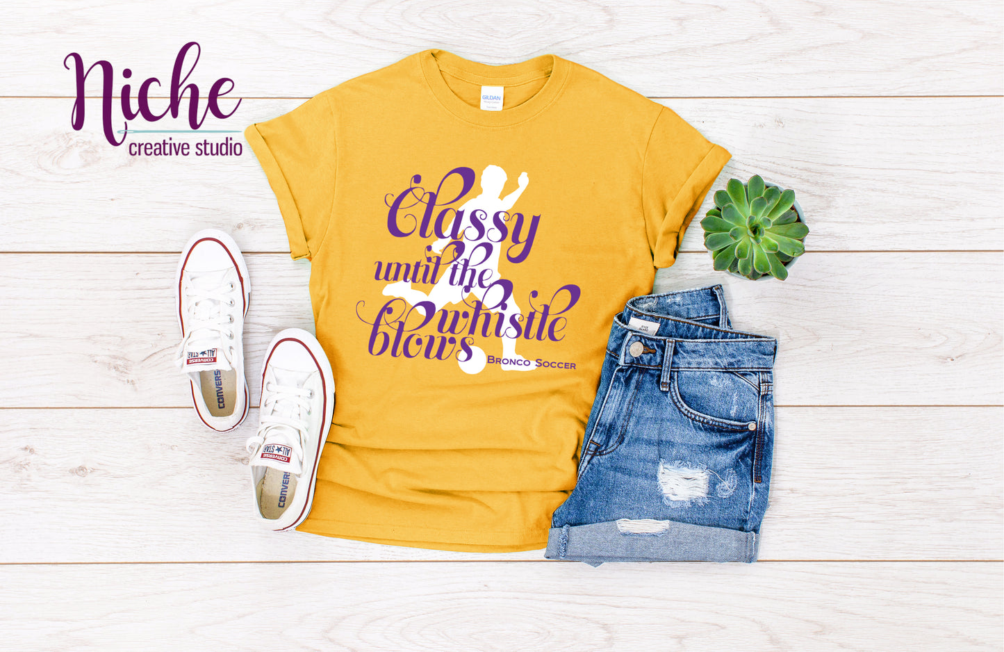 -BRO6045 Classy Until the Whistle Blows Soccer Decal