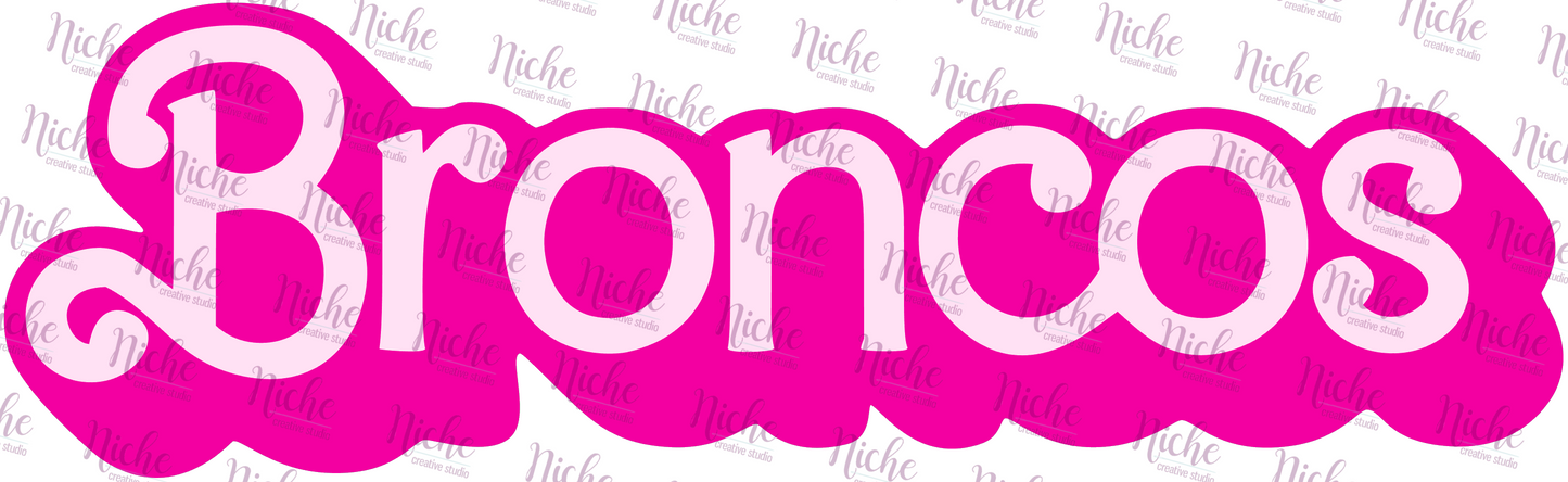 - BRO756 Broncos Doll Font Decal