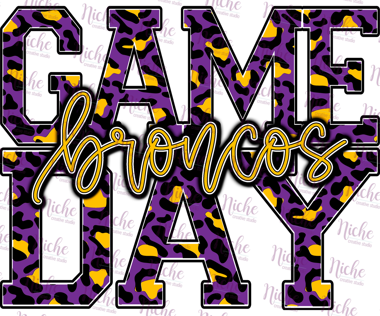 -BRO810 Game Day Broncos Decal