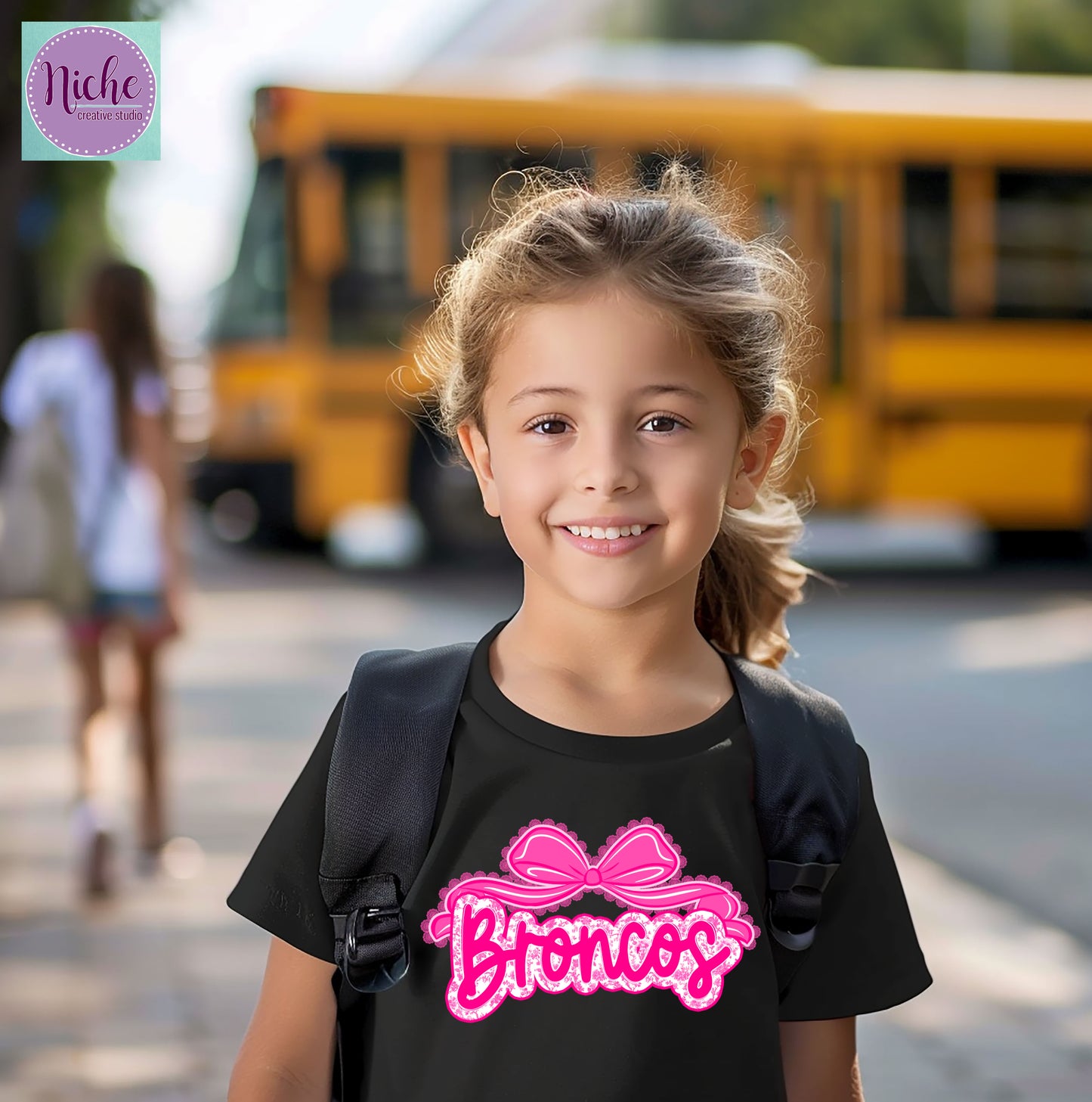 -BRO8208 Broncos with Bow Decal