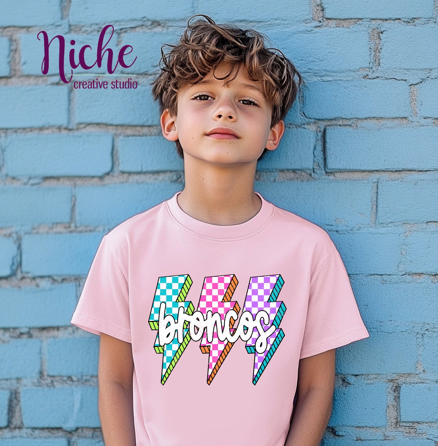 -BRO8255 Lightning Bolt Broncos Decal