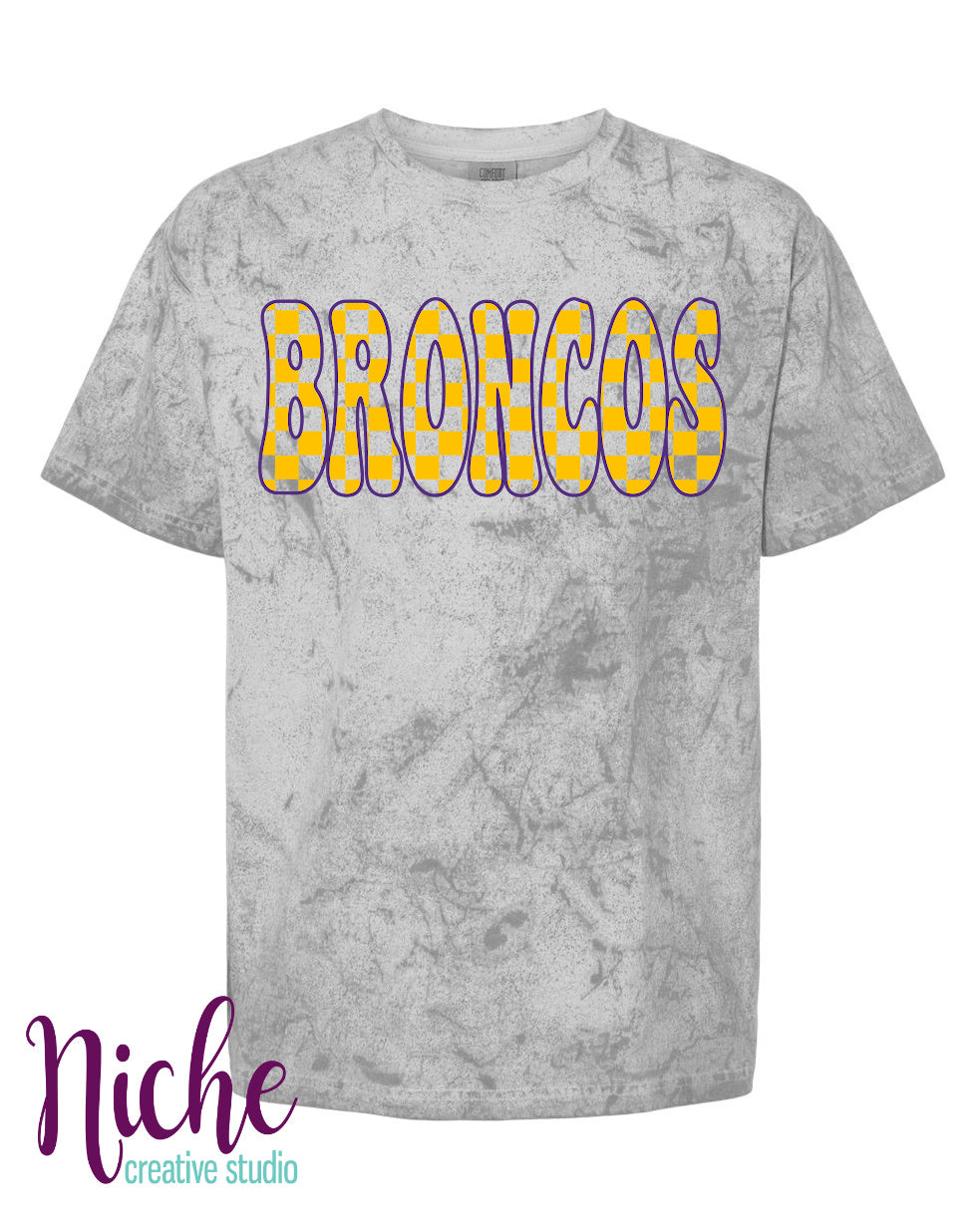 -BRO8256 Broncos Checkered Decal
