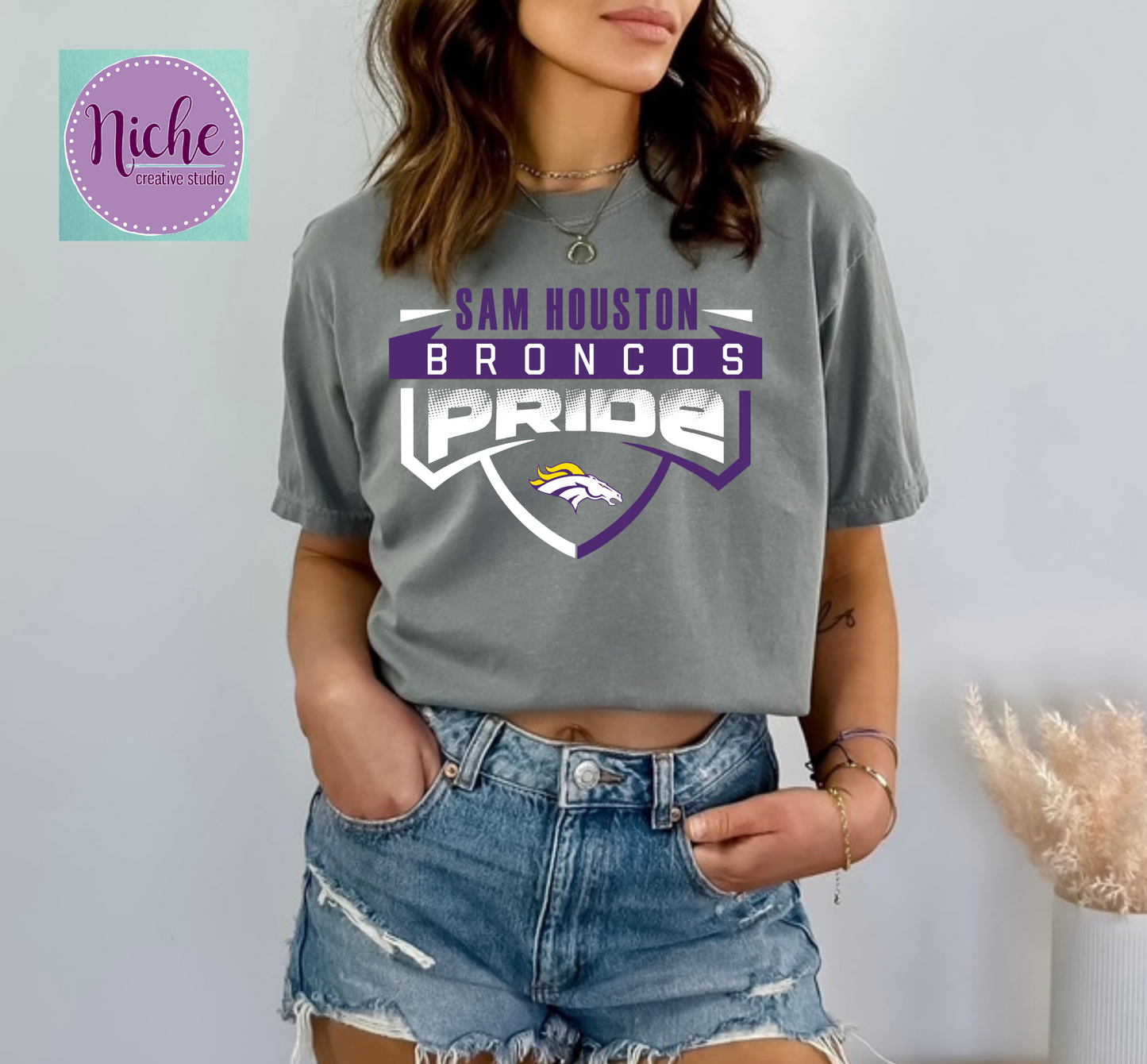 -BRO8266 Football Pride Broncos Decal