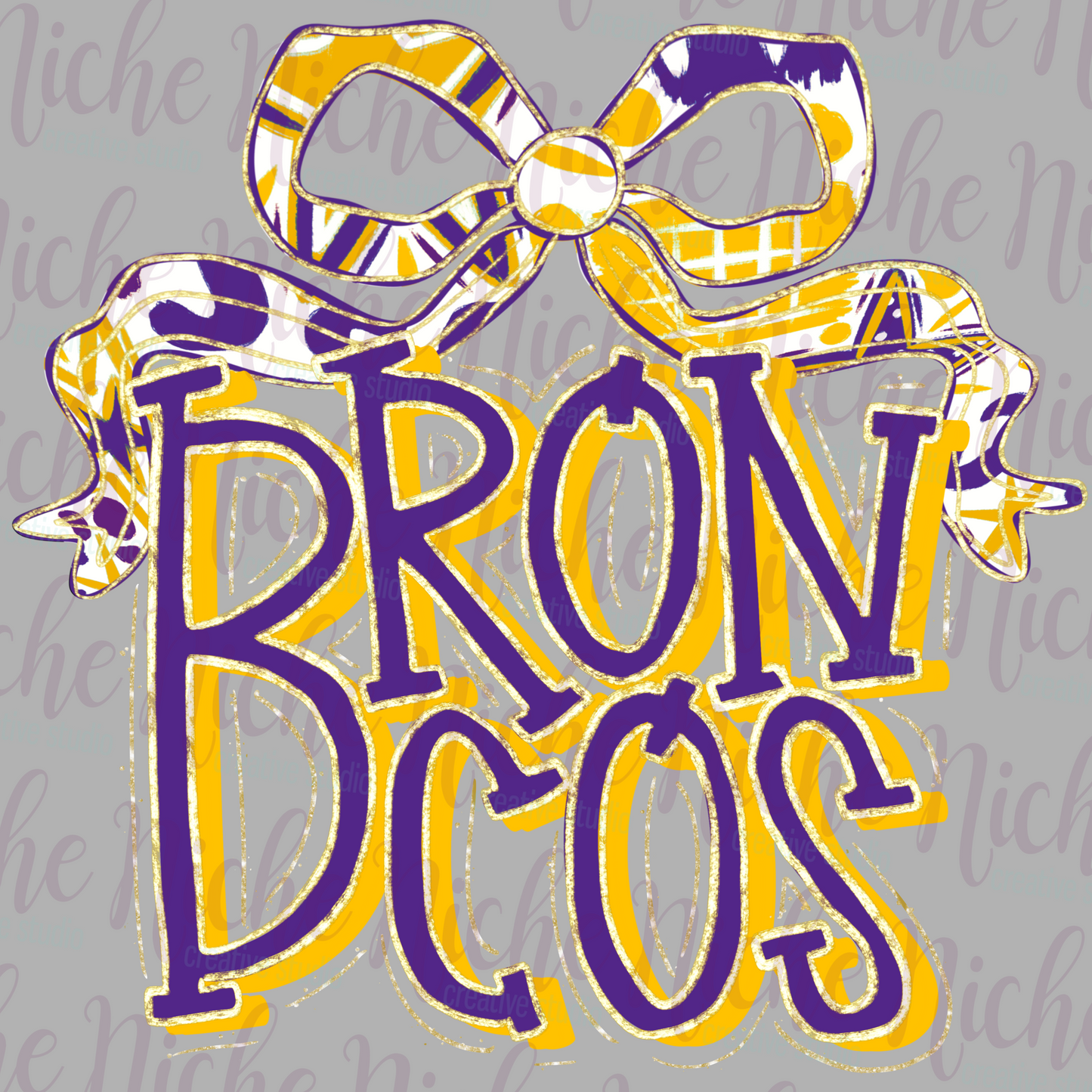 -BRO8290 Broncos Bow Decal