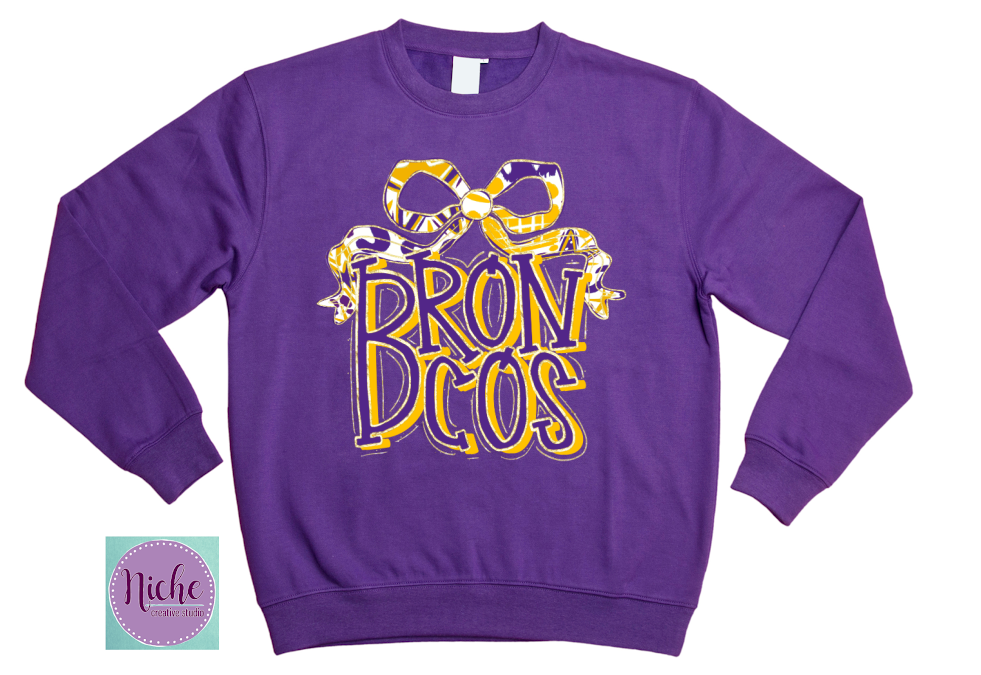 -BRO8290 Broncos Bow Decal