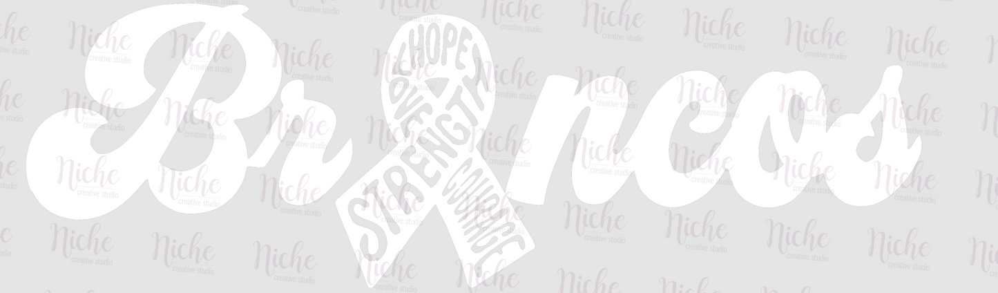 -BRO825 Broncos Ribbon Decal