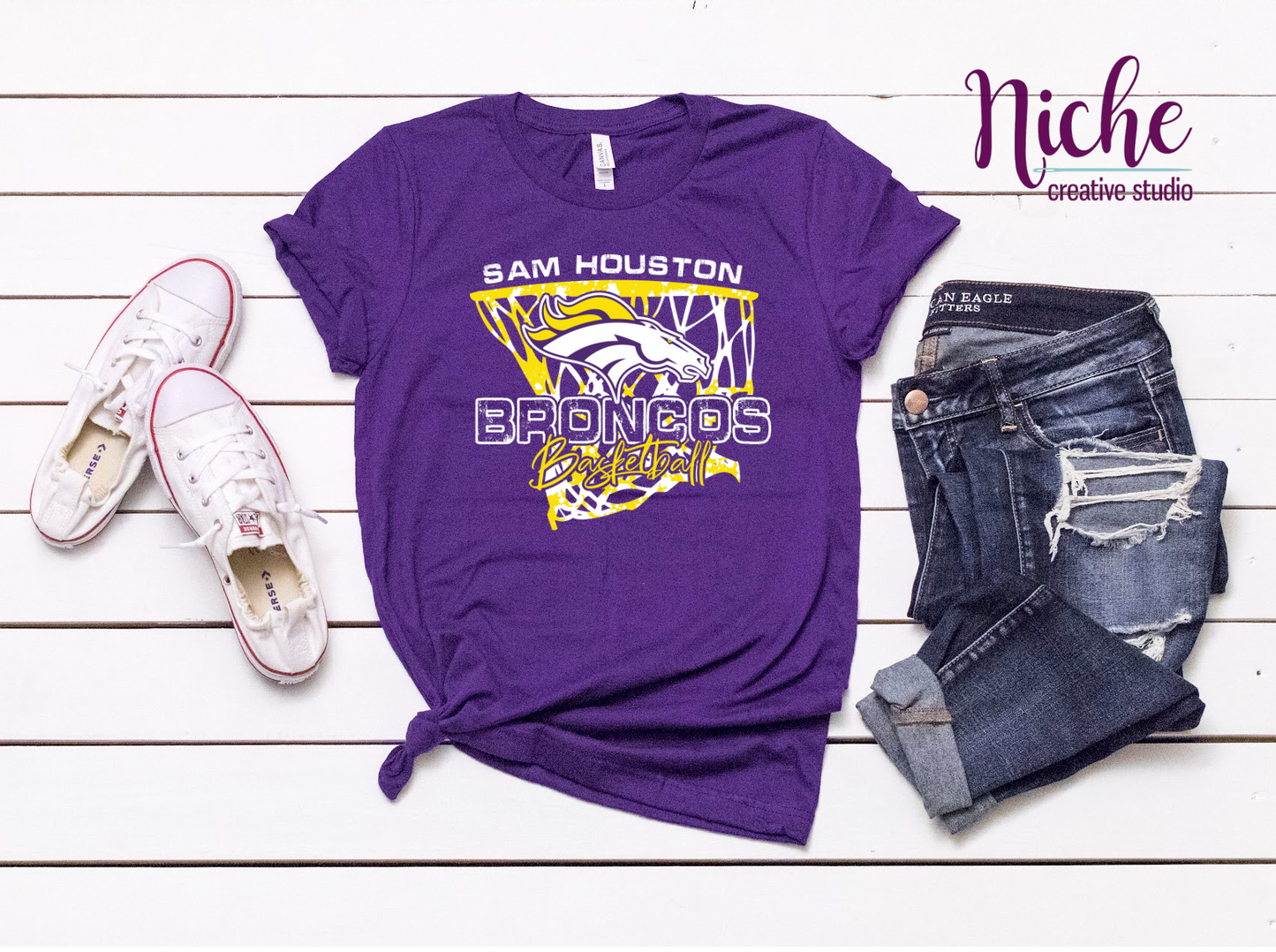 -BRO931 Broncos Basketball Decal