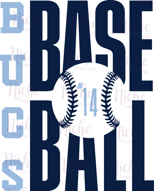 -BAR1086 Bucs Baseball Decal