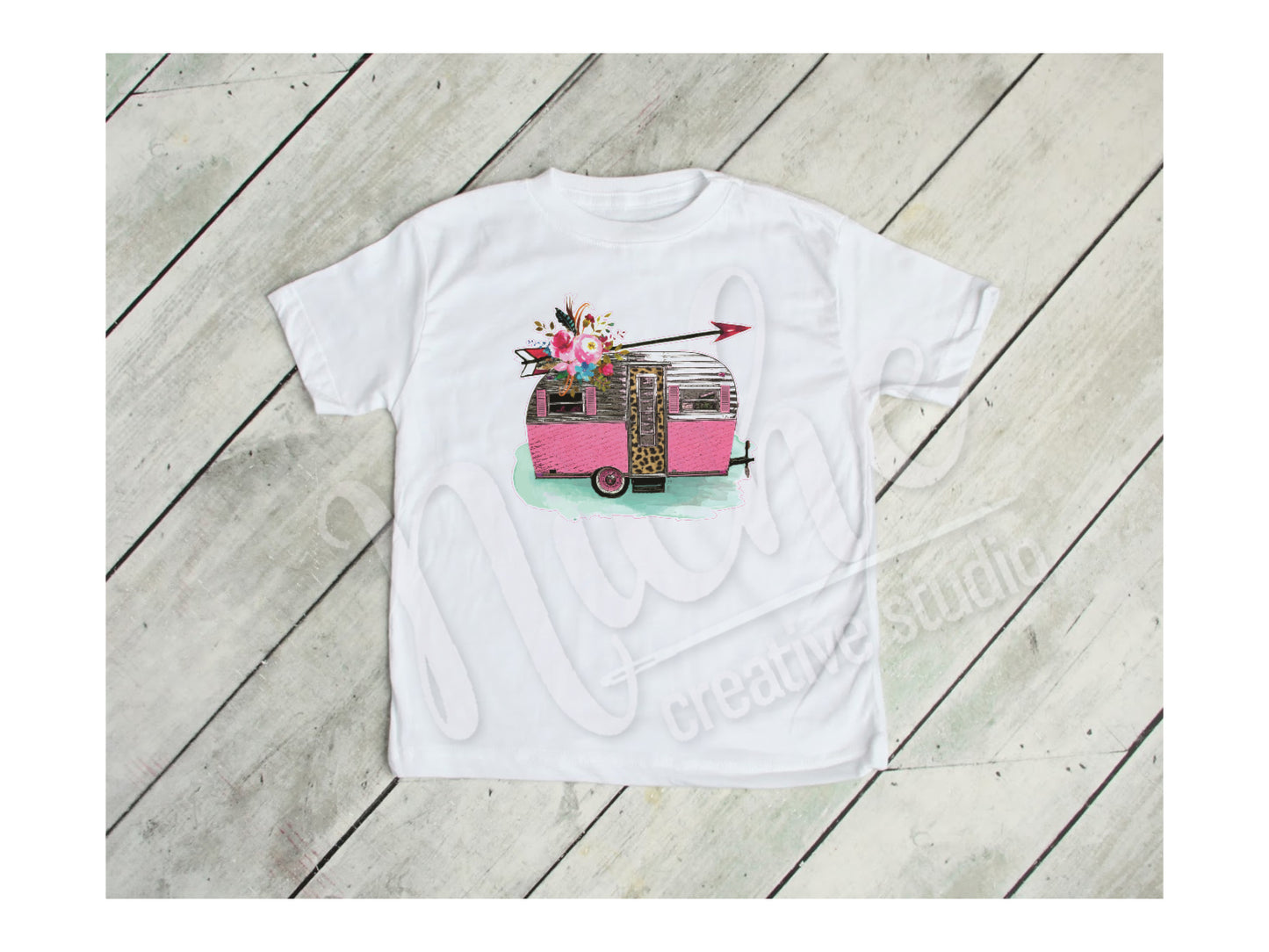 - CAM2605 pink leopard camper Decal