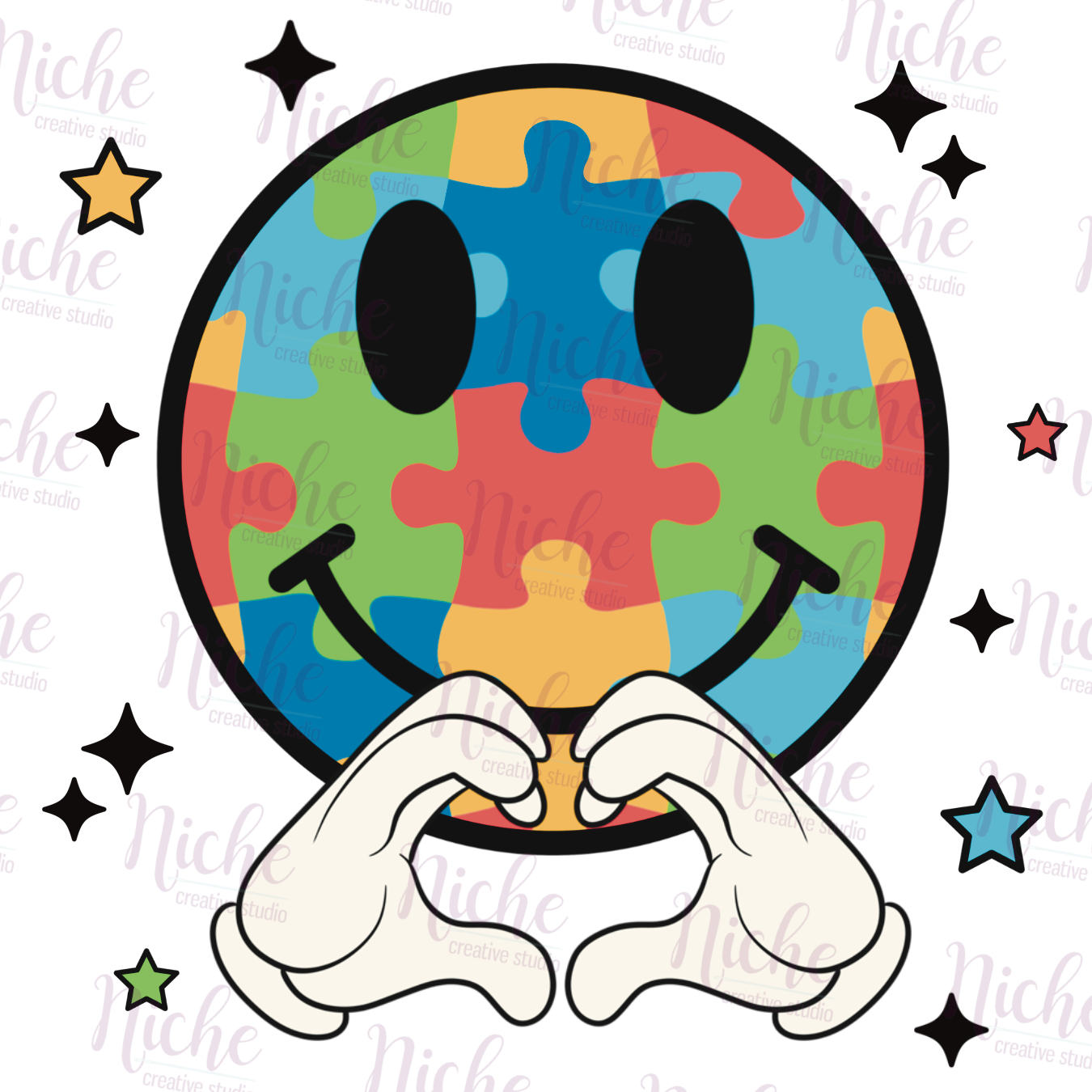 - CAU2865 Autism Smiley Decal