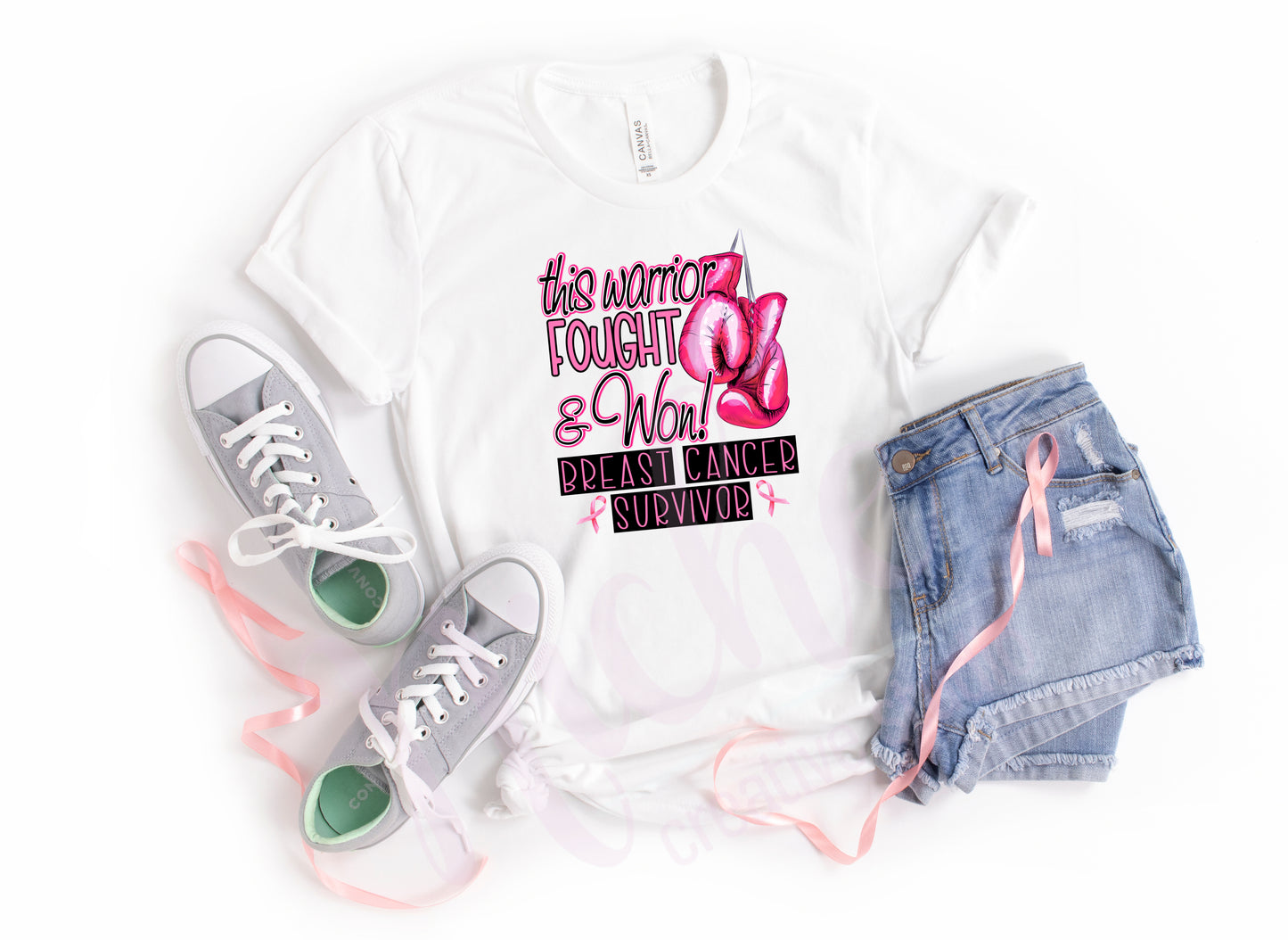 - CAU2873 Fought and Won Breast Cancer Survivor Decal