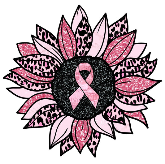 - CAU2877 Pink Ribbon Sunflower Decal
