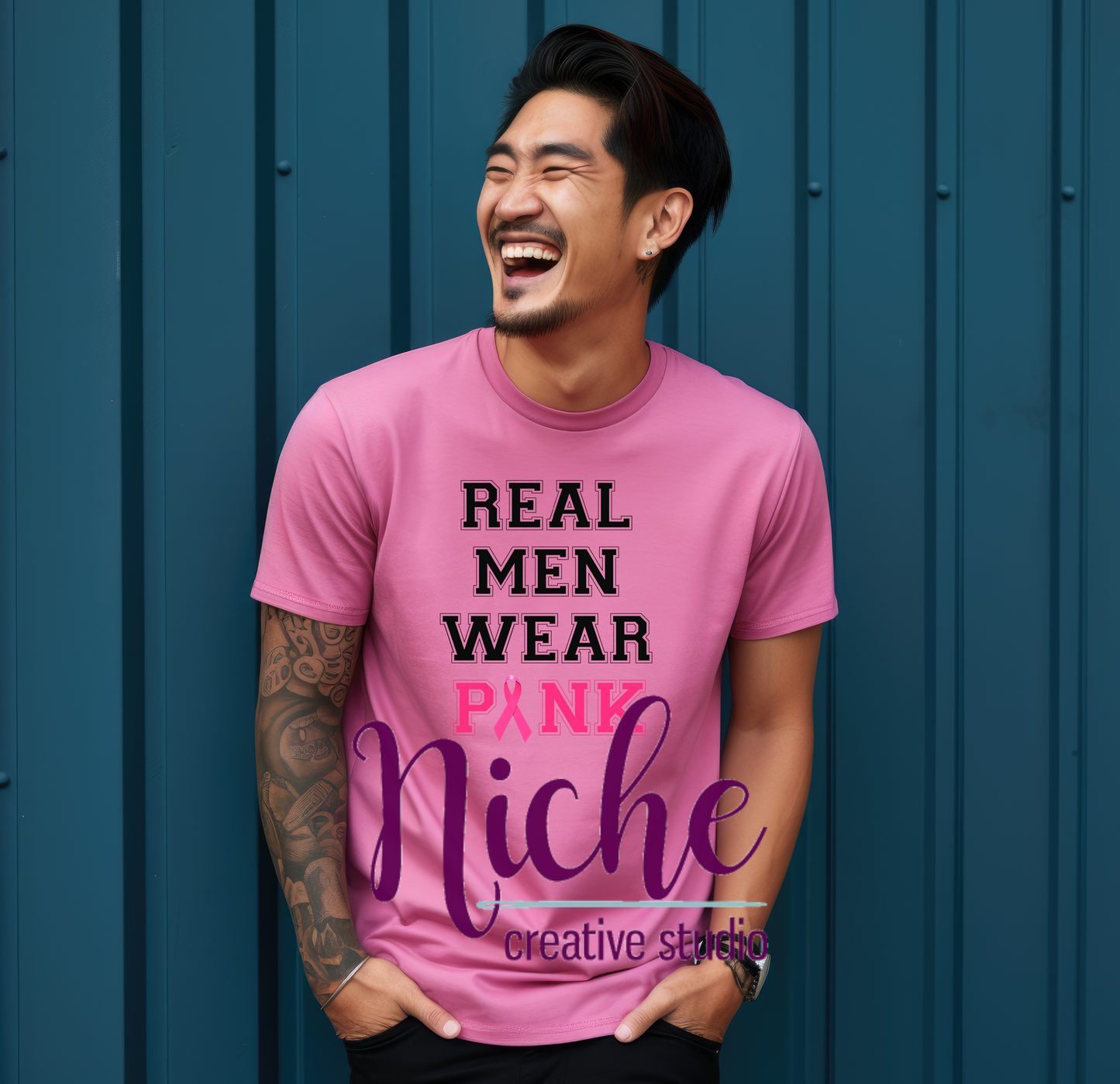 -CAU5258 Real Men Wear Pink Decal