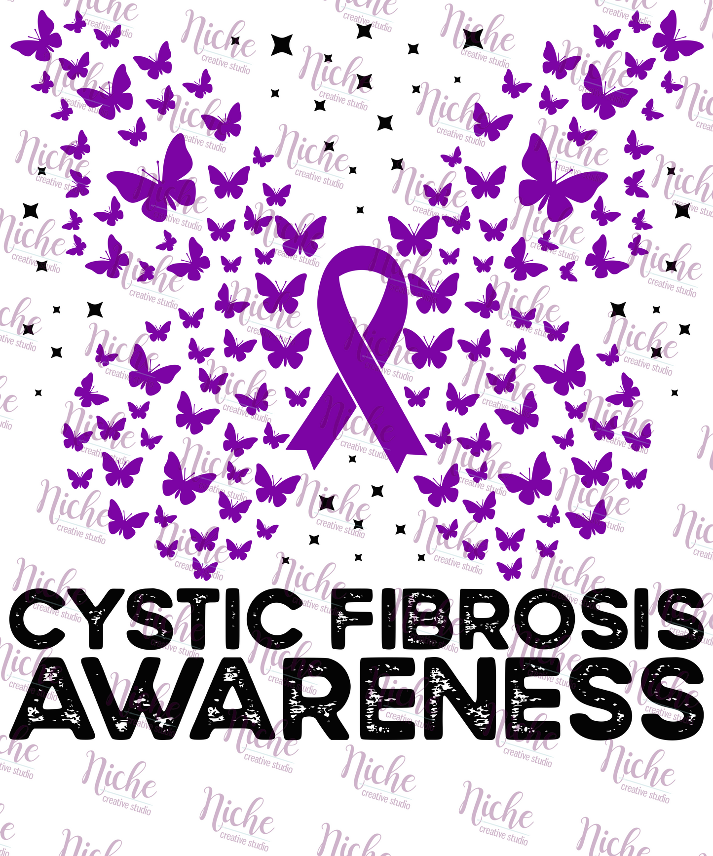 -CAU751 Cystic Fibrosis Butterfly Decal